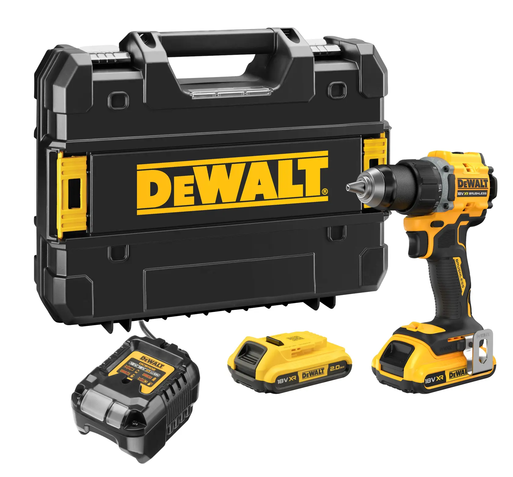 DEWALT DCD794D2T-QW, DCD794D2T, kit perceuse avec mallette, chargeur, batterie, catégorie: Photographie.