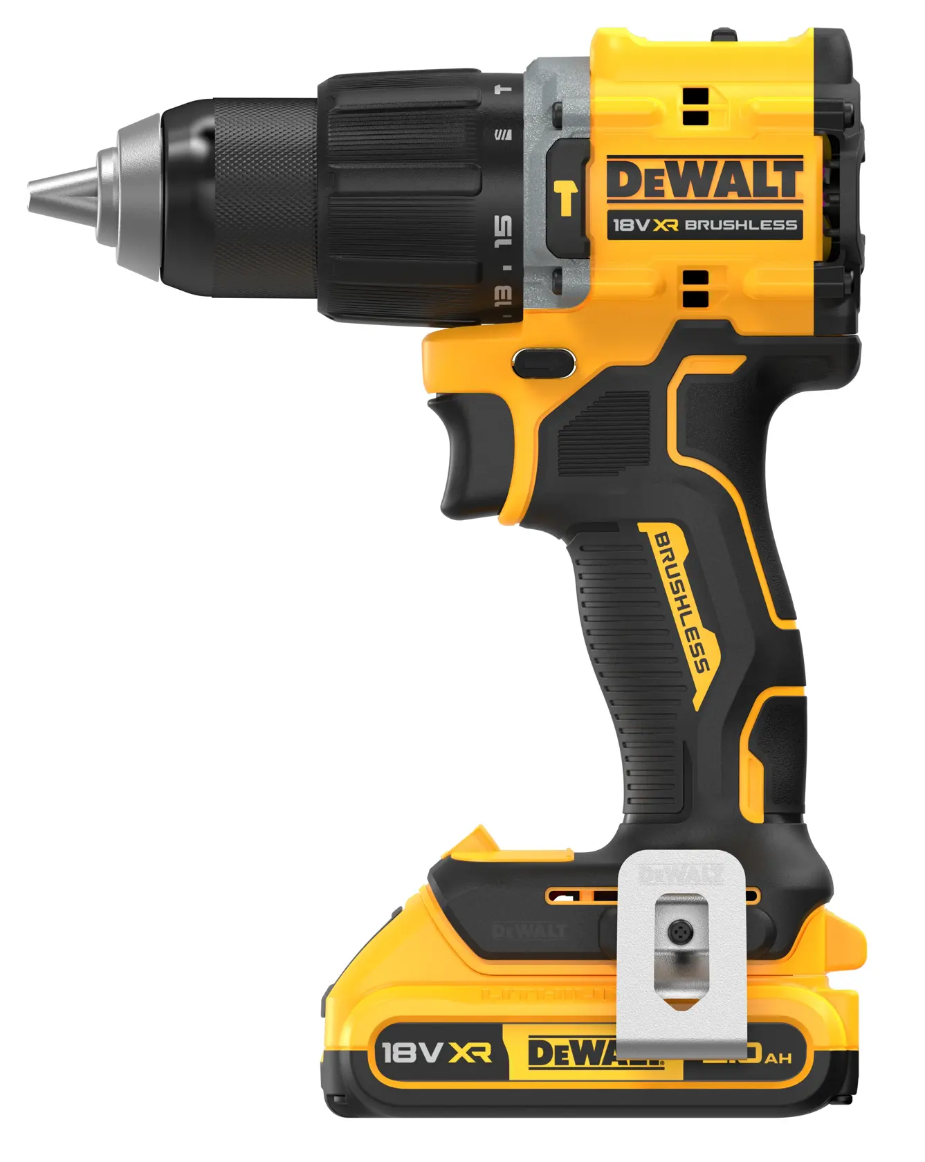 Perceuse-visseuse à percussion compacte brushless 18V XR® DEWALT® - 2 x 2 Ah