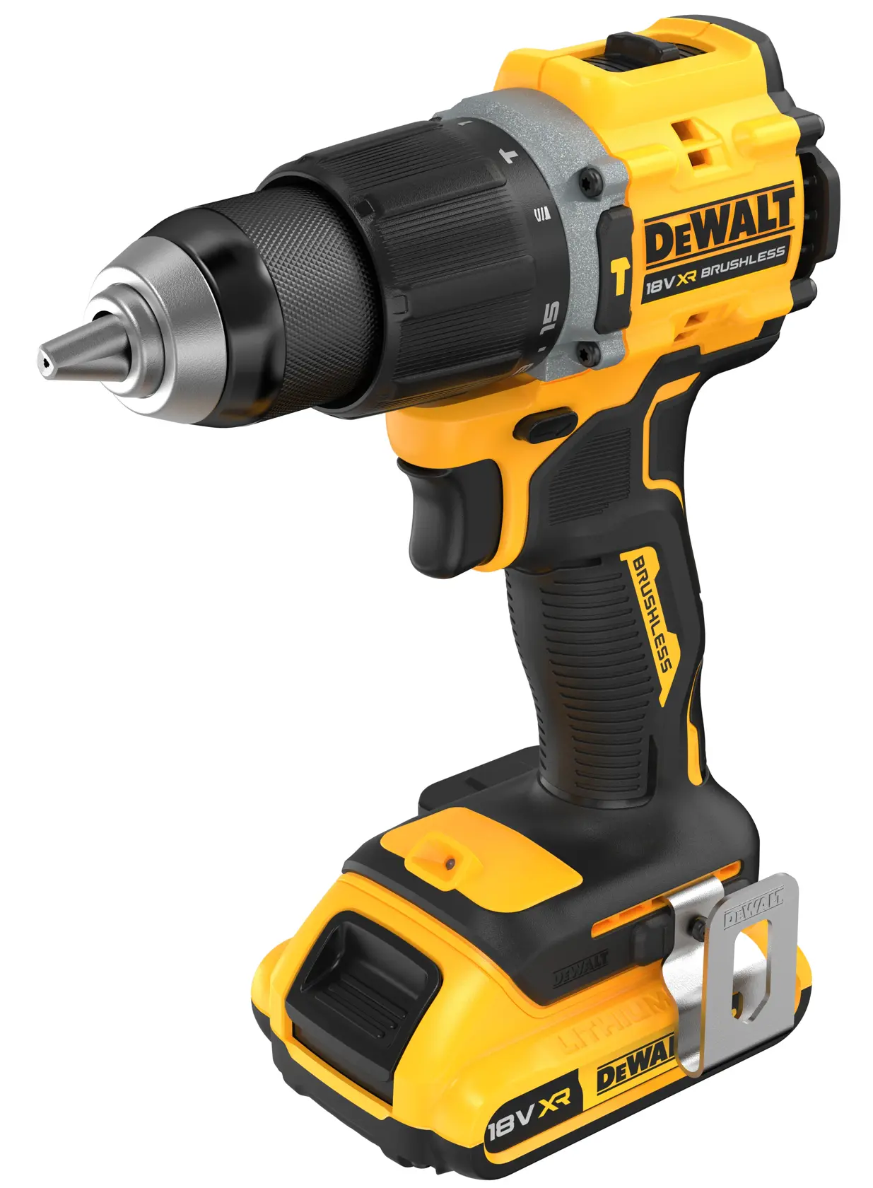 Perceuse-visseuse à percussion compacte brushless 18V XR® DEWALT® - 2 x 2 Ah