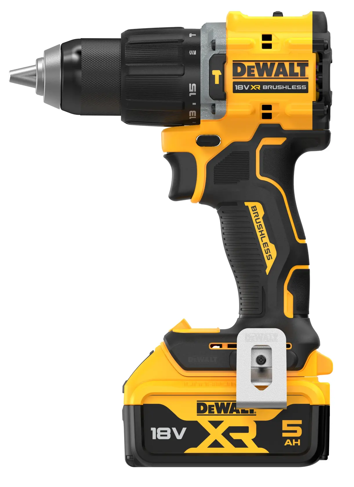 Perceuse-visseuse à percussion compacte brushless 18V XR® DEWALT® - 2 x 5 Ah