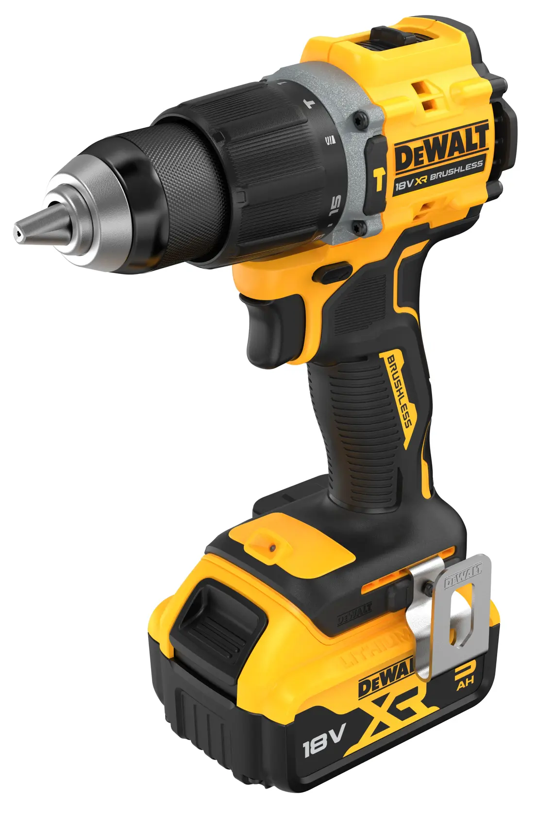 Perceuse-visseuse à percussion compacte brushless 18V XR® DEWALT® - 2 x 5 Ah
