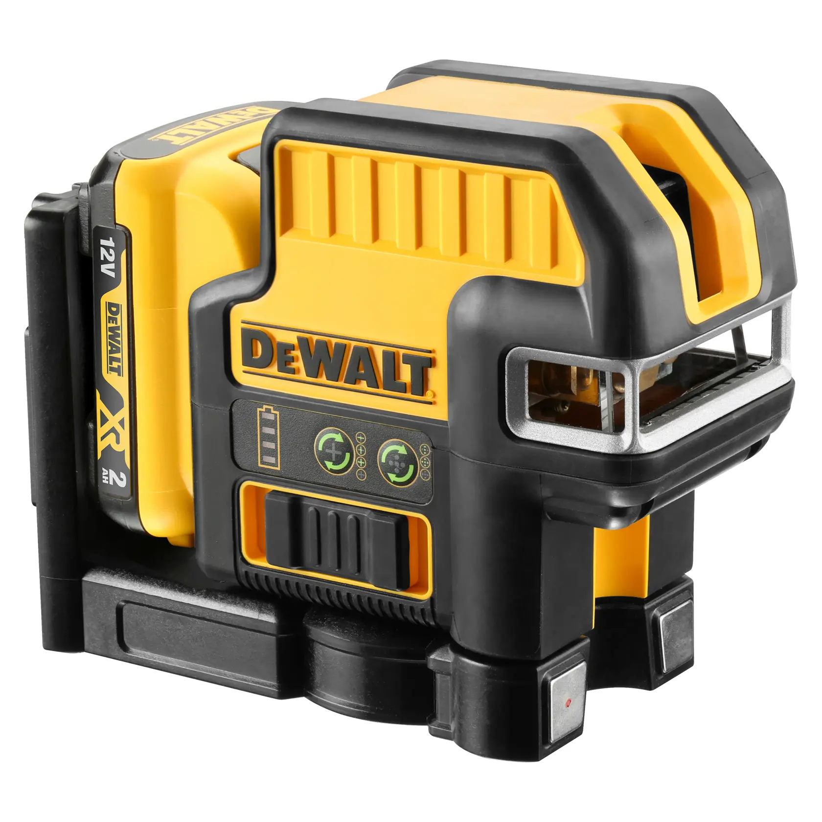 DEWALT DCE0825D1G 12V gelb-schwarzes Multilinien-Laser-Messgerät.