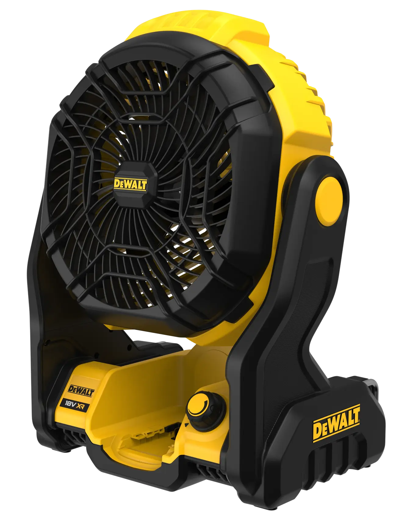 Ventilateur DEWALT jaune-noir, photographie, DCE512N, DCE512N-XJ, région Asie EMEAANZ.