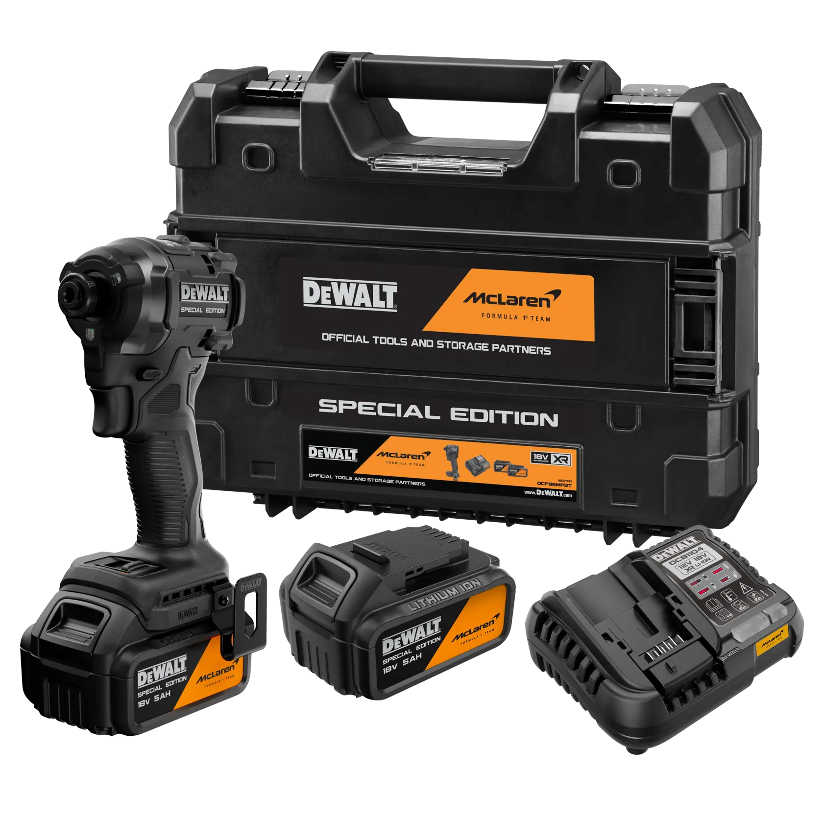 Kit de fotografía DEWALT DCF86MP2T-QW, DCF86MP2T con herramienta, baterías, cargador y estuche. Edición especial.