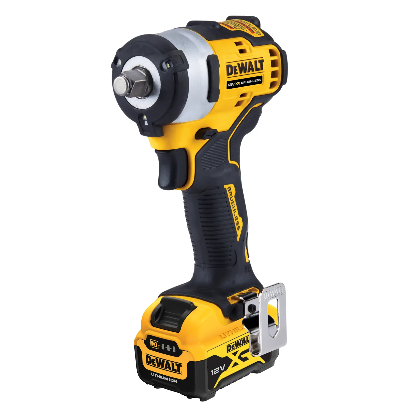 Llave de impacto DEWALT DCF901P2, DCF901P2-QW, amarillo y negro, 12V, herramienta inalámbrica para fotografía.