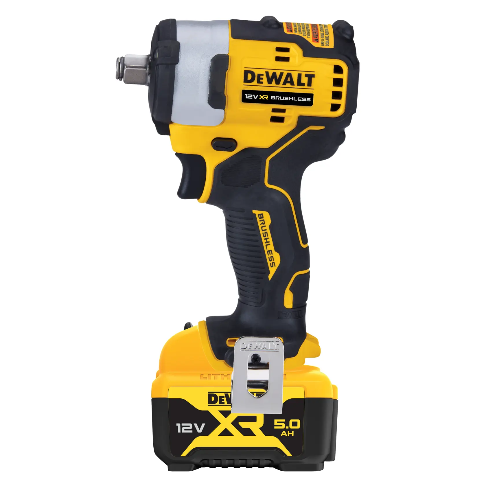 Llave de impacto DEWALT 12V XR brushless. SKUs: DCF901P2, DCF901P2-QW, categoría: Fotografía.