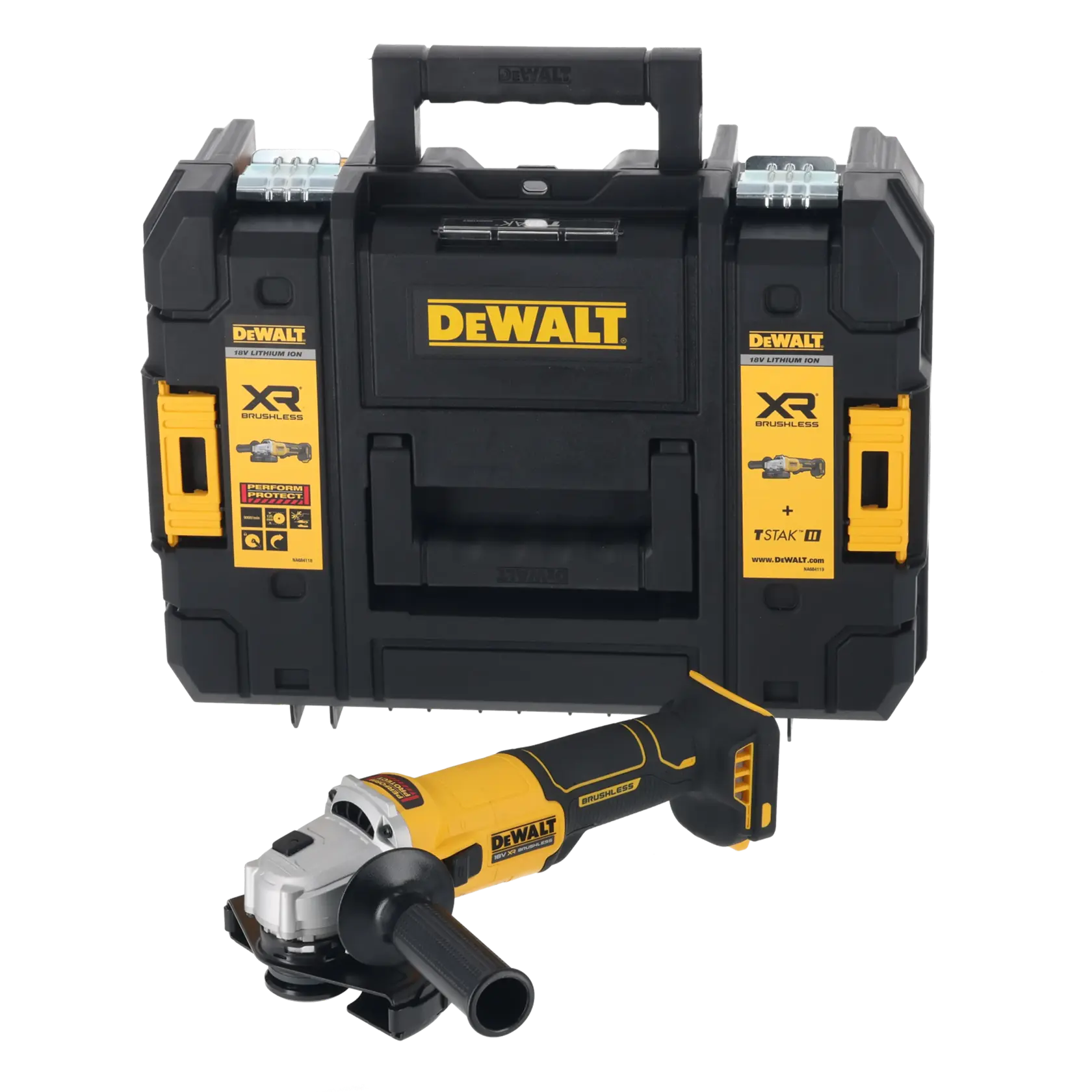 DEWALT DCG407NT, DCG407N-XJ Schleifer mit Koffer. Produktkategorie Fotografie.