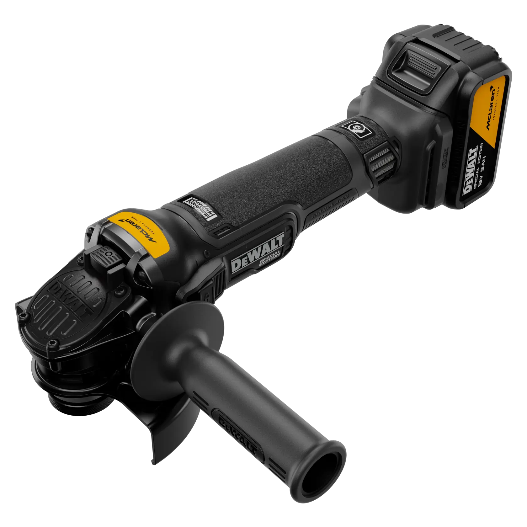 DEWALT DCG45MP2T-QW, DCG45MP2T amoladora inalámbrica negra, producto de fotografía.