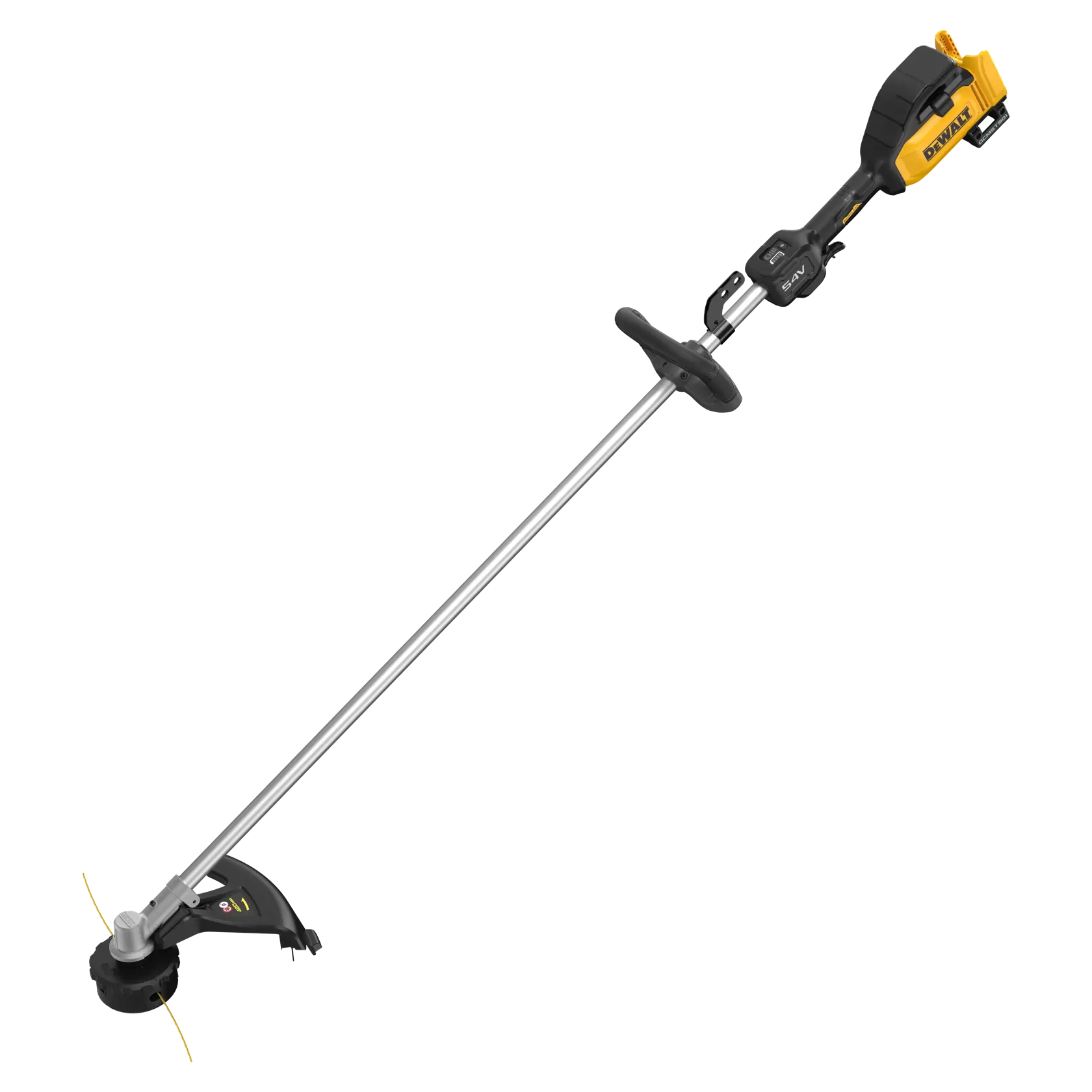 DEWALT kabelloser Rasentrimmer in Gelb-Schwarz für Garten- und Rasenpflege.