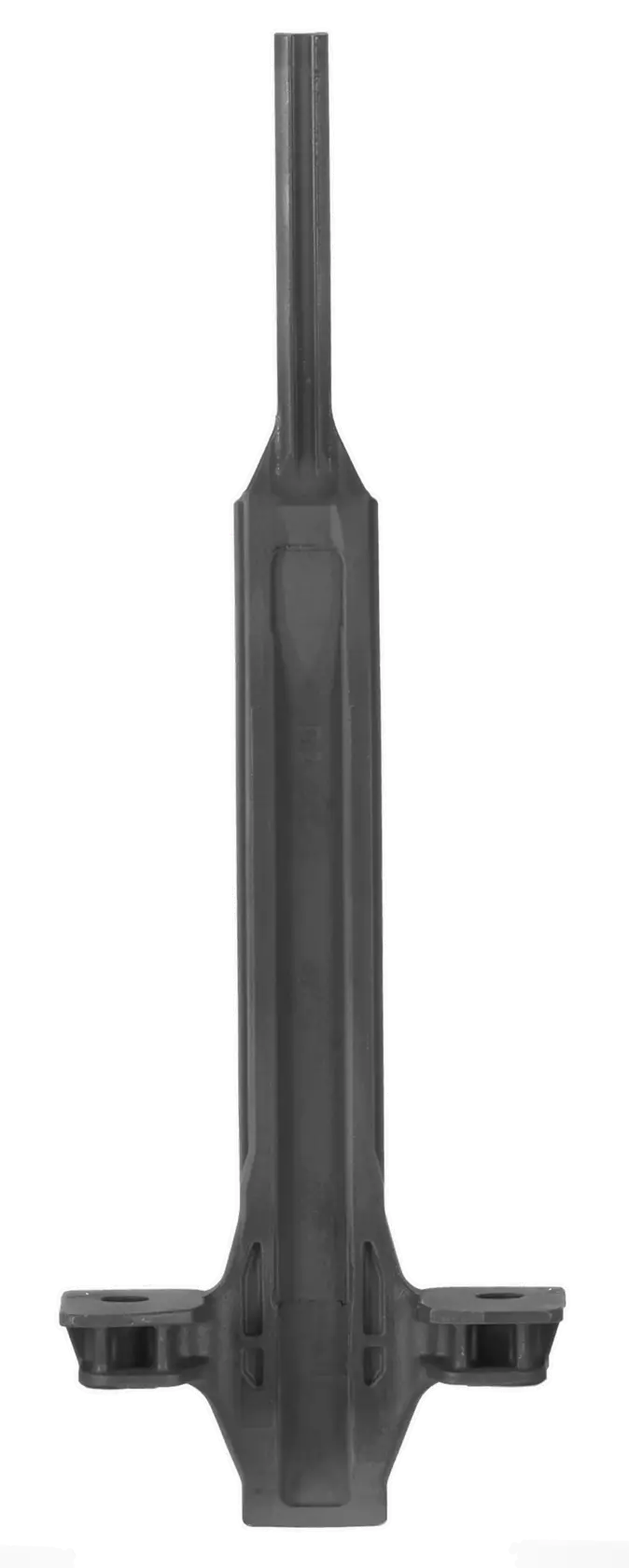 DEWALT DCN9301 schwarzes Kunststoffwerkzeugzubehör aufrecht vor weißem Hintergrund.