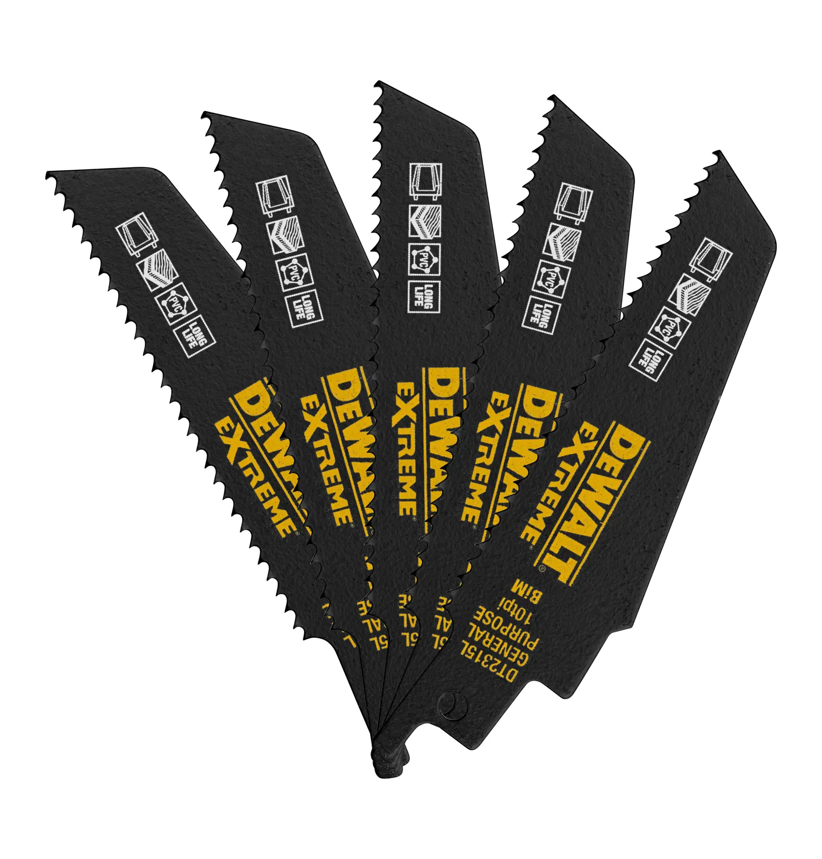 Grafik mit DEWALT XTREME Sub-Compact Series Branding und dem Slogan 'Kompakt und leistungsstark' auf gelbem Hintergrund.