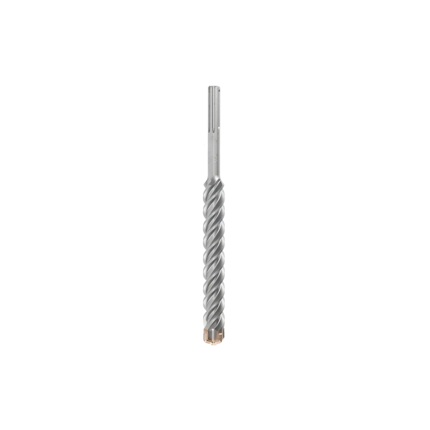Broca de espiral para mampostería DEWALT con vástago SDS, mostrada sobre fondo blanco.