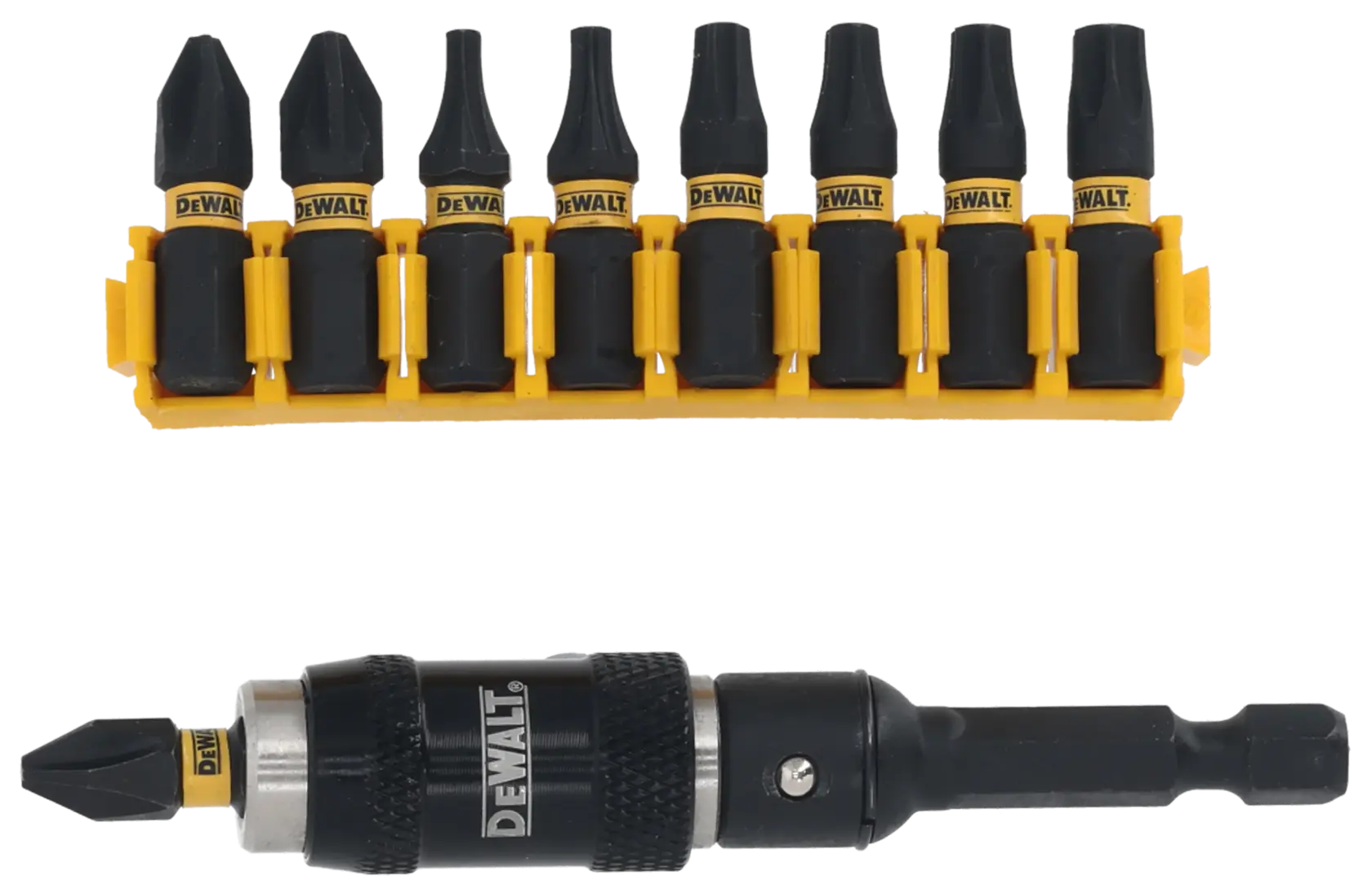 DEWALT Bitset mit Halter und Bitschrauber, DT70578T, DT70578T-QZ. Kompakte Fotoproduktanzeige.
