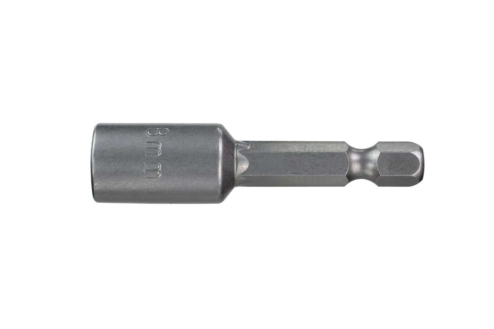 Embout de vissage hexagonal DEWALT DT7402 8 mm pour outils électriques, sur fond blanc.