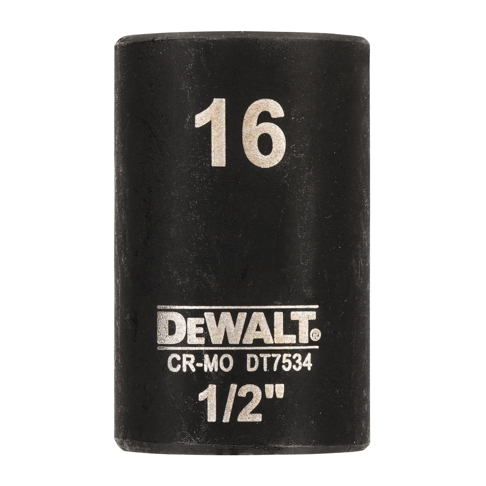 Douille d'impact noire DEWALT DT7534 16mm 1/2 pouce pour outils électriques.
