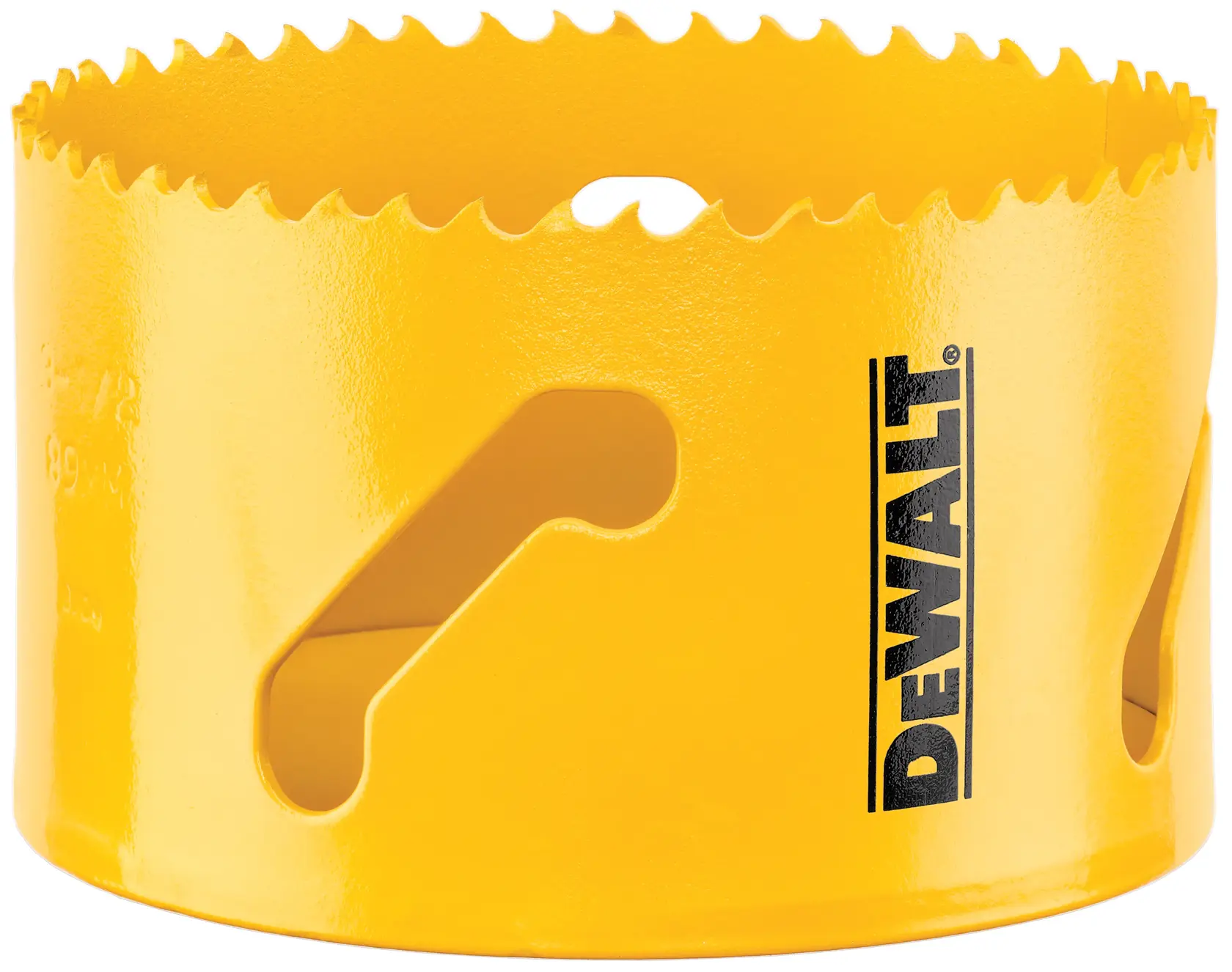 DEWALT gelbe Lochsäge für Fotografie, rund, SKUs DT8267, DT8267-QZ, mit scharfen Zähnen.