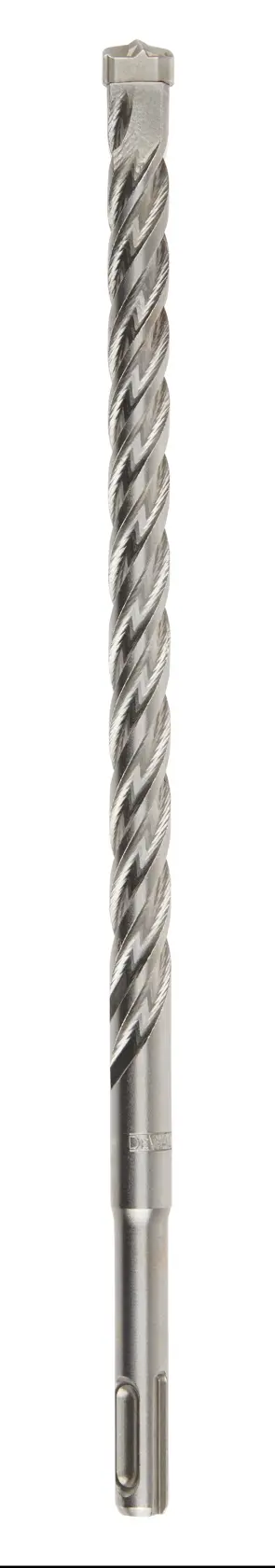 Broca metálica espiral DEWALT DT8934, mostrada verticalmente sobre fondo blanco.