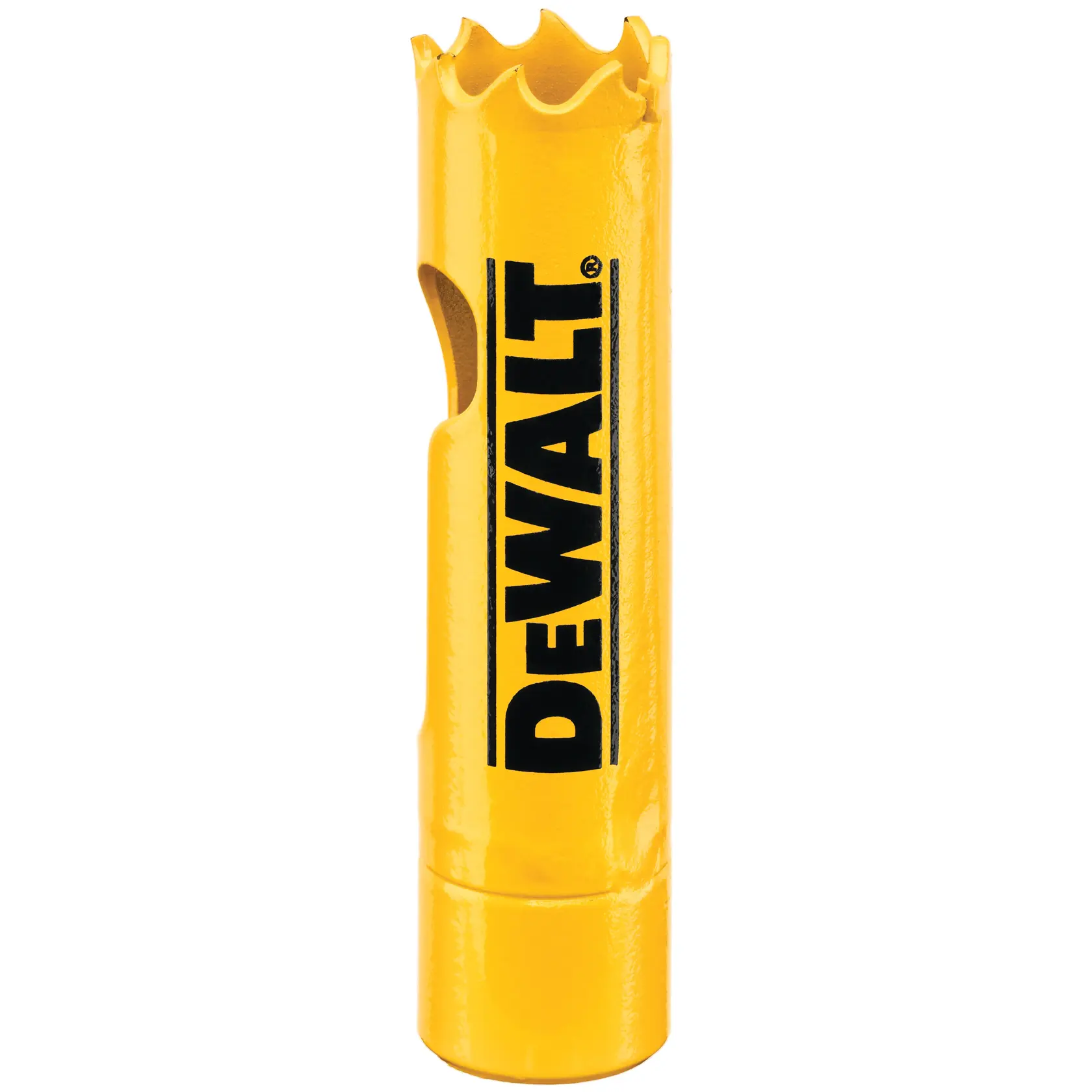 Gráfico que muestra la marca DEWALT XTREME Sub-Compact Series con el eslogan 'Compacto y lleno de rendimiento' sobre un fondo amarillo.