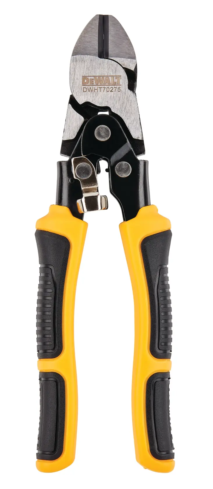 Cisailles à boulons DEWALT DWHT0-70275 avec poignées jaunes et noires sur fond blanc.