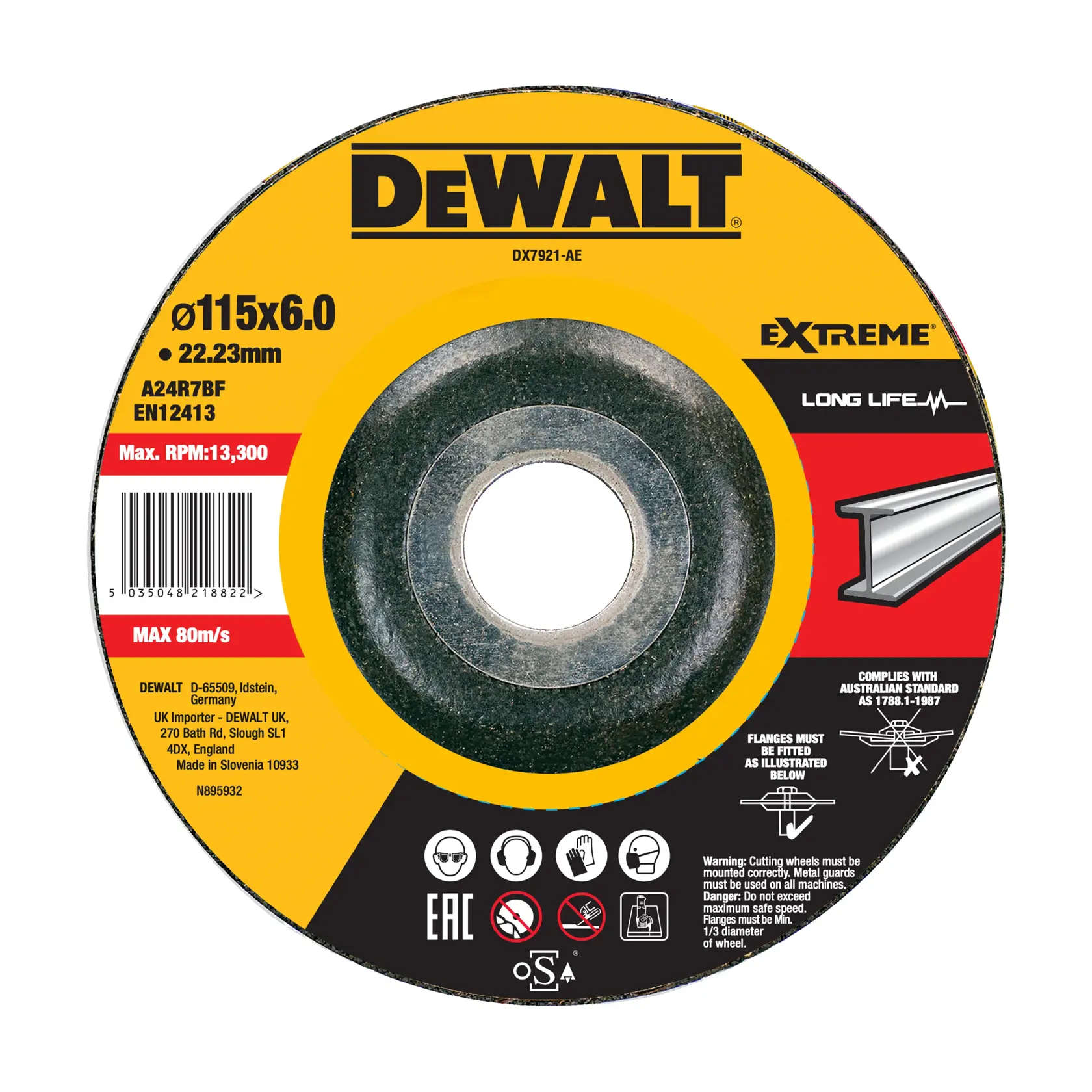 Gráfico que muestra la marca DEWALT XTREME Sub-Compact Series con el eslogan 'Compacto y lleno de rendimiento' sobre un fondo amarillo.